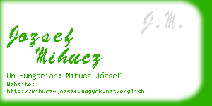 jozsef mihucz business card