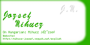 jozsef mihucz business card